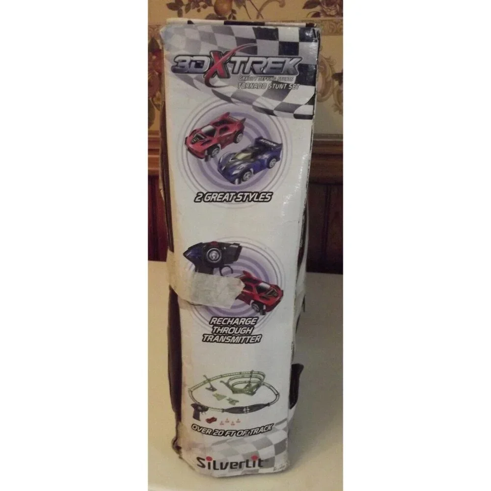 Silver-Lit 3DXTREK Tornado Stunt Set RC Car, Track, MISSING 2 PARTS
